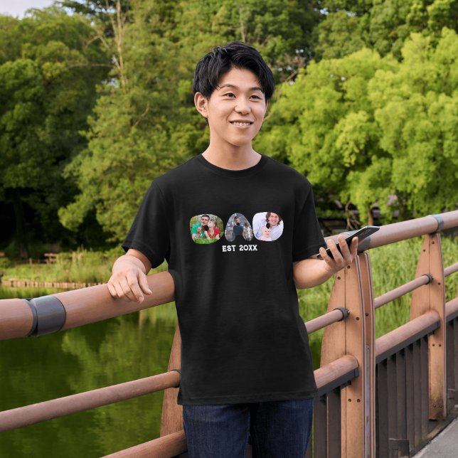 T-shirt Collage photo DAD Fête des pères personnalisée (Créateur téléchargé)