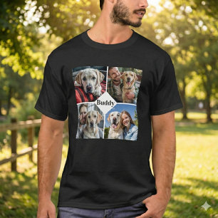 T-shirt Collage photo d'Amoureux des chiens personnalisé
