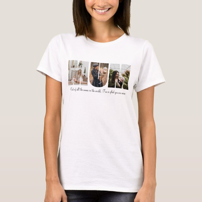 T-shirt Collage photo de maman (Devant)