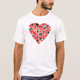 T-shirt Collage photo de Valentine Heart Dog