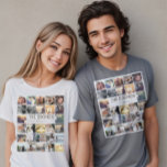 T-shirt Collage photo et texte personnalisé modèle<br><div class="desc">Customisez-le en ajoutant votre propre texte et photos.</div>