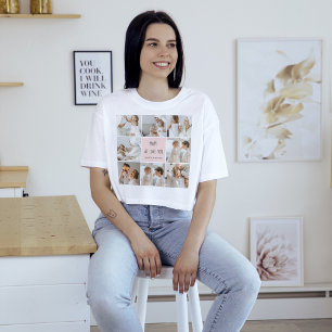 T-shirt Collage Photo Maman We Love You Best Mother Cadeau