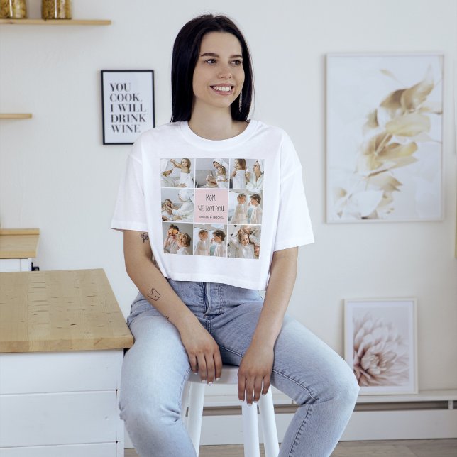 T-shirt Collage Photo Maman We Love You Best Mother Cadeau (Créateur téléchargé)