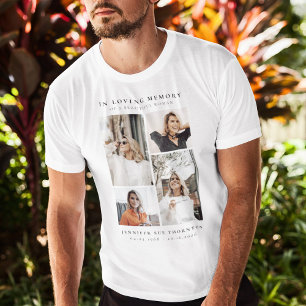 T-shirt Collage Photo Minimaliste En Souvenir Affectueux
