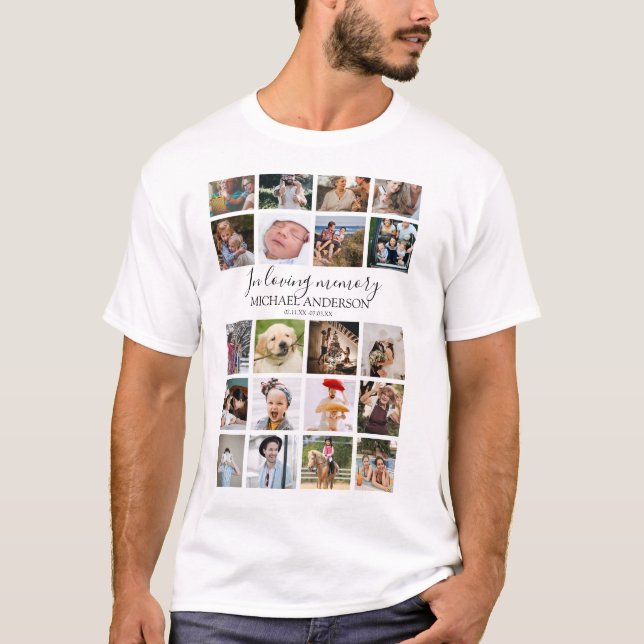 T-shirt Collage Photo Moderne En Souvenir (Devant)