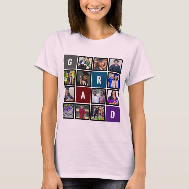T-shirt Collage photo moderne personnalisé Grad Grad Grad  (Devant)