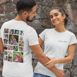 T-shirt Collage photo personnalisé<br><div class="desc">Ce T-shirt photo collage a 18 photos,  peut être pour lui ou elle,  est parfait pour toute occasion. Le t-shirt est facile à personnaliser et les styles de police,  la taille et la couleur de police peuvent être modifiés en cliquant sur le lien personnaliser après la personnalisation.</div>