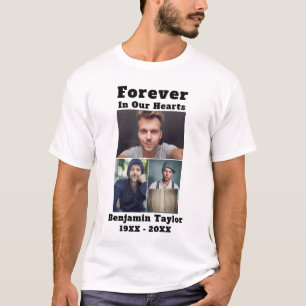 T-shirt Collage photo personnalisé 3 pour toujours dans no