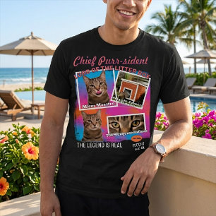 T-Shirt Collage Photo Personnalisé de Chien ou Cha