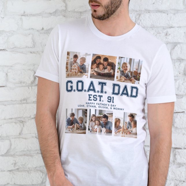 T-shirt Collage photo personnalisé de Fête des pères de DA (Easily personalize this design with your text and photos - great for father's day, birthday, xmas!)