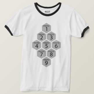 T-shirt Collage photo personnalisé en nid d'abeille 9