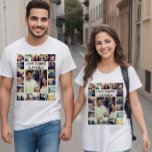 T-shirt Collage photo personnalisé et texte<br><div class="desc">Tee cool personnalisé. Ajoutez vos propres photos. Ajoutez facilement vos photos préférées, éditez le filtre photo, le style t-shirt, la couleur et la police (taille, style, couleur... ). N'oubliez pas d'ajouter des photos de haute qualité pour qu'elles n'aient pas l'air floues. Vous pouvez utiliser plusieurs images différentes ou la même...</div>