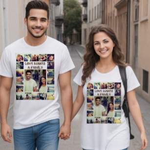 T-shirt Collage photo personnalisé et texte