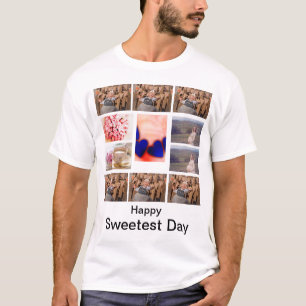 T-shirt Collage photo personnalisé Jour le plus doux 11