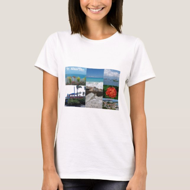 T-shirt Collage photo Saint-Martin-Saint-Martin (Devant)