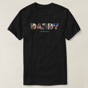 T-shirt Collage photo simple moderne personnalisé Script D