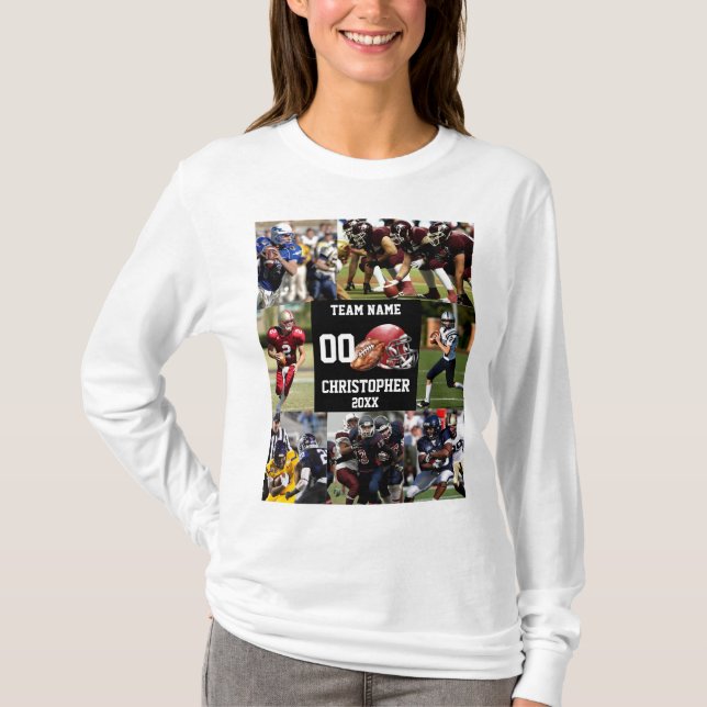T-shirt Collage photo sport personnalisé Football (Devant)
