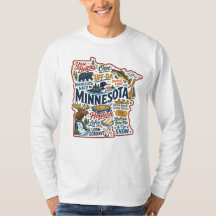 T-Shirt Collage Rétro de l'État du Minnesota You B