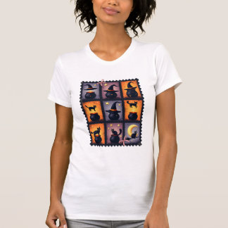 T-shirt Collage Timbre Halloween