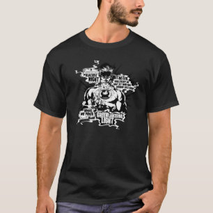 T-shirt Collage vert des textes de lanterne