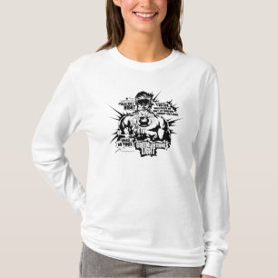 T-shirt Collage vert des textes de lanterne