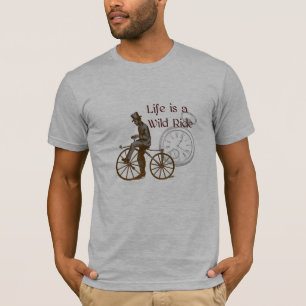 T-shirt Collage vintage de bicyclette de Steampunk de
