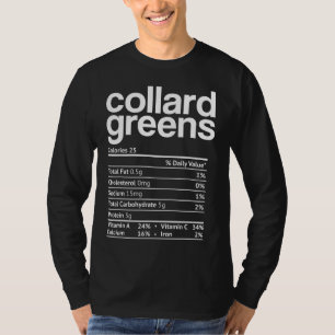 T-shirt Collard greens Nutrition Facts Drôle Thanksgiving