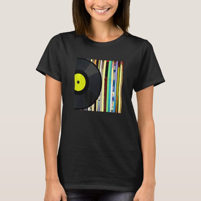 T-shirt Collecte d'albums de vinyle (Devant)