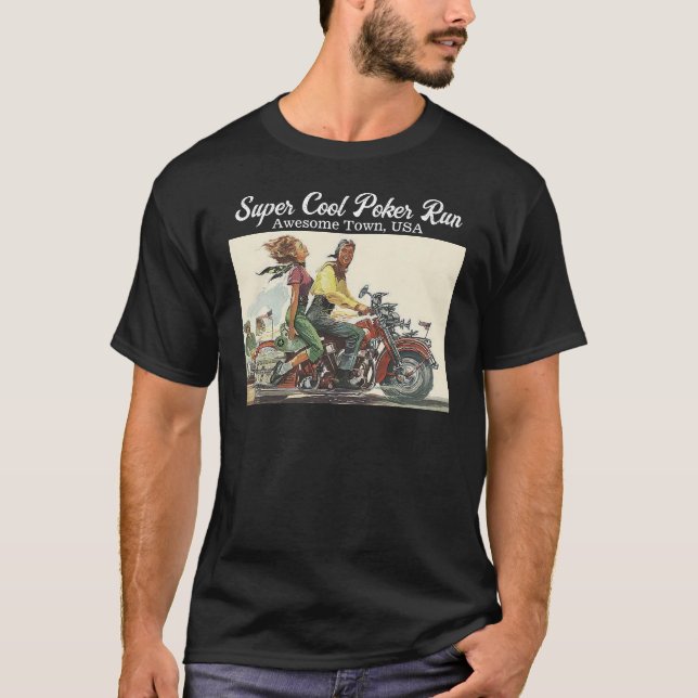T-shirt Collecte de fonds Motorcycle Poker Exécuter Person (Devant)