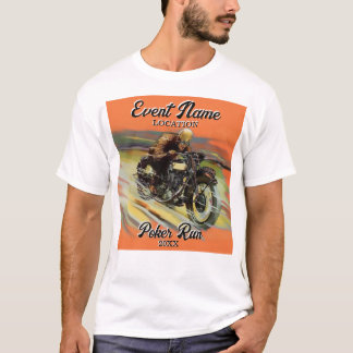 T-shirt Collecte de fonds Motorcycle Poker Exécuter Person