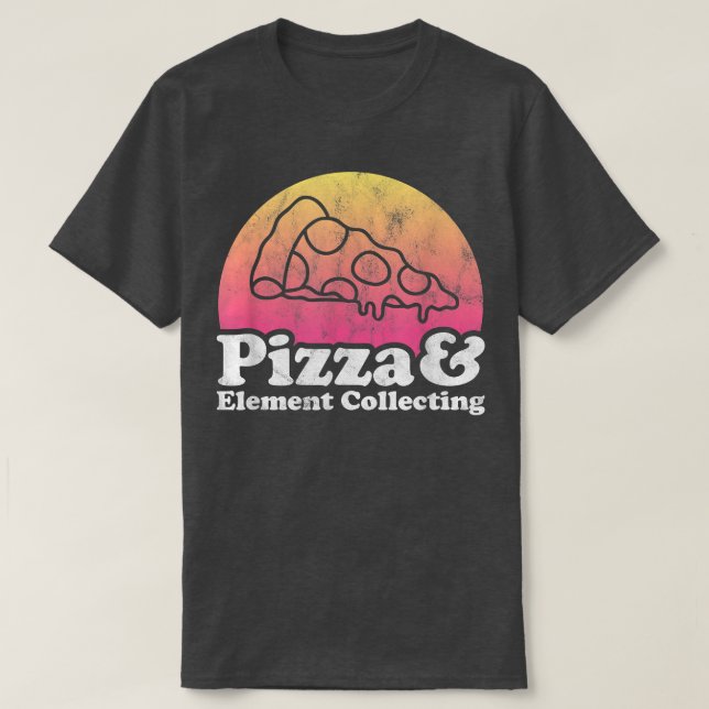 T-shirt Collecte de pizza et d'éléments  (Design devant)