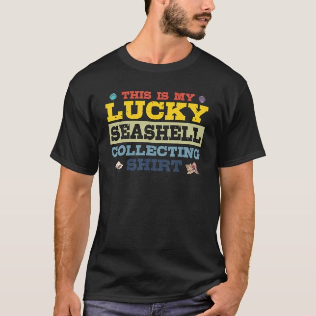 T-shirt Collecteur de coquillages de mer Lucky Seashell (Devant)