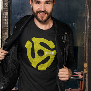 T-shirt Collecteur de disques vinyle à broche à 45 tr/min