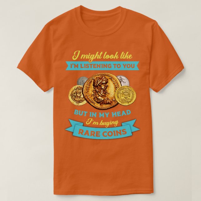 T-shirt Collecteur De Pièces De Citation Numismatique Drôl (Design devant)