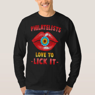 T-shirt Collecteur De Timbres - Philatelistes Aiment Le Li