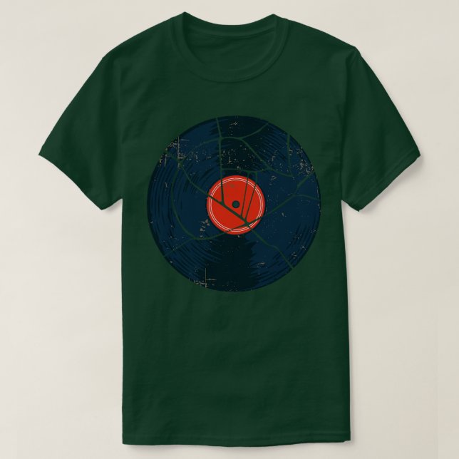 T-shirt Collecteur d'enregistrement vintage Broken Retro V (Design devant)