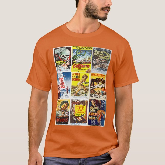 T-shirt Collection d'affiches de films B Classique Monstre (Devant)
