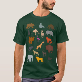 T-shirt Collection d'animaux de zoo Cadeau pour les visite