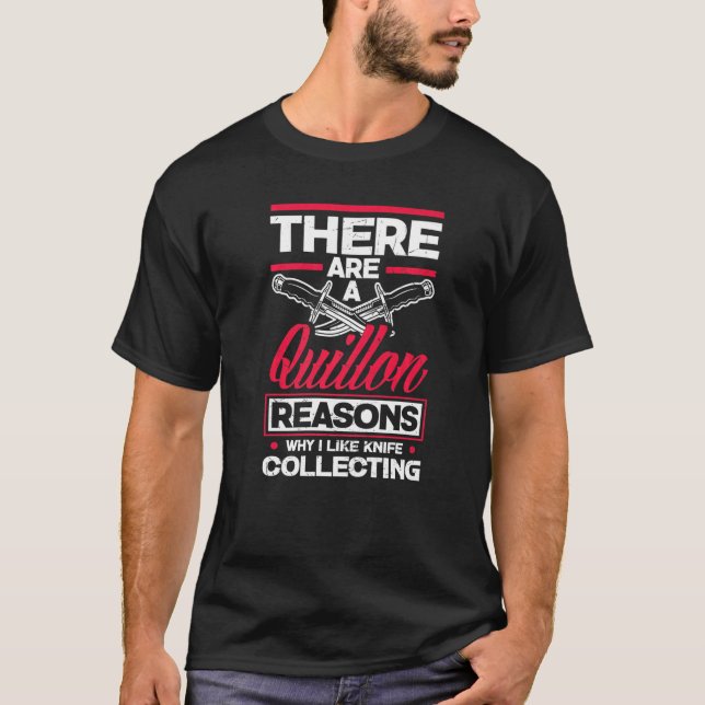 T-shirt Collection de couteaux pour un collectionneur de c (Devant)