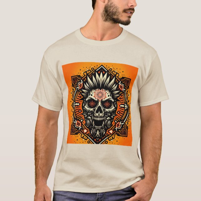 T-shirt Collection de crânes tribaux (Devant)