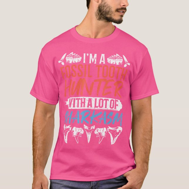 T-shirt Collection de dents de fossiles de requin  (Devant)