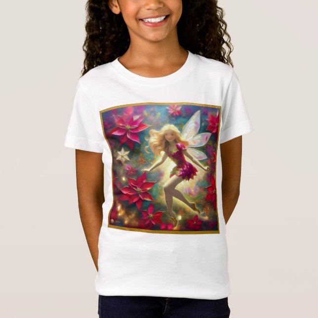 T-Shirt Collection de Fées de Noël - Cheveux Blond Doré Cl (Devant)