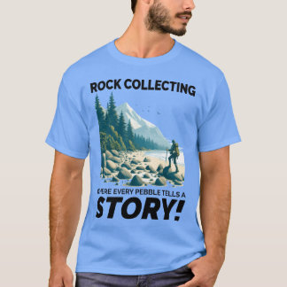 T-shirt Collection de galets minéraux Géologie Collectionn