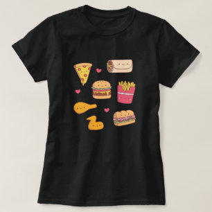 T-shirt Collection de gribouillis de fast-food mignons