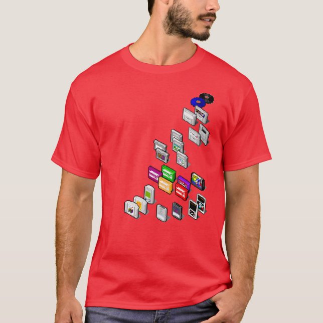 T-shirt Collection de jeu de pixel (Devant)