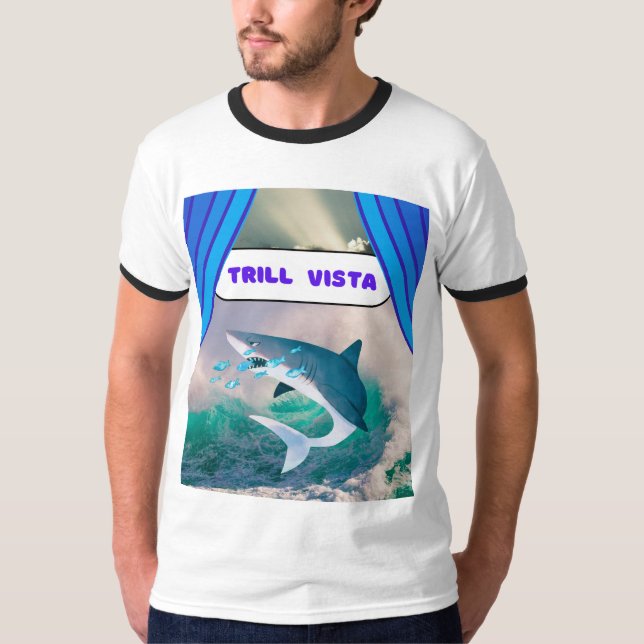 T-shirt Collection de lits inspirés pour les requins Ocean (Devant)