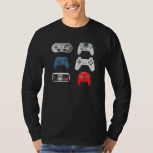 T-shirt Collection de manettes de jeux vidéo rétro Jeux