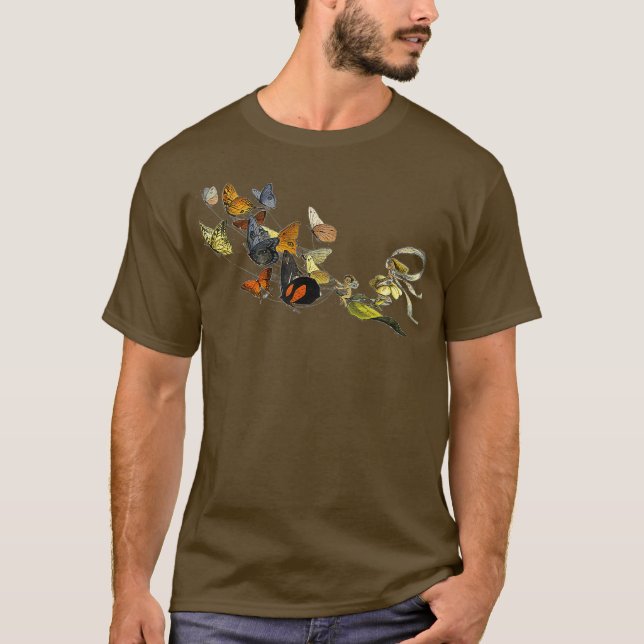 T-shirt Collection de papillons vintages FAIRY (Devant)