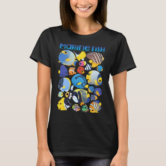 T-shirt Collection de poissons marins 1 (Devant)