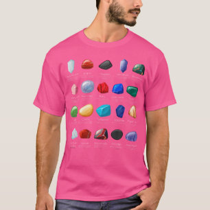 T-shirt Collection de roches Minerais Minéraux Gemmes Roch